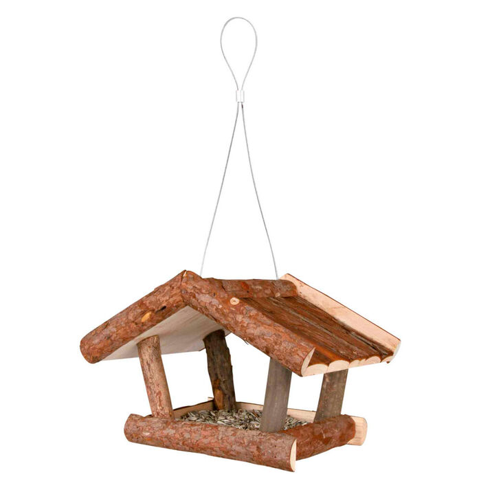 Comedouro Jardim Em Madeira Natural 32X23X20 Cm
