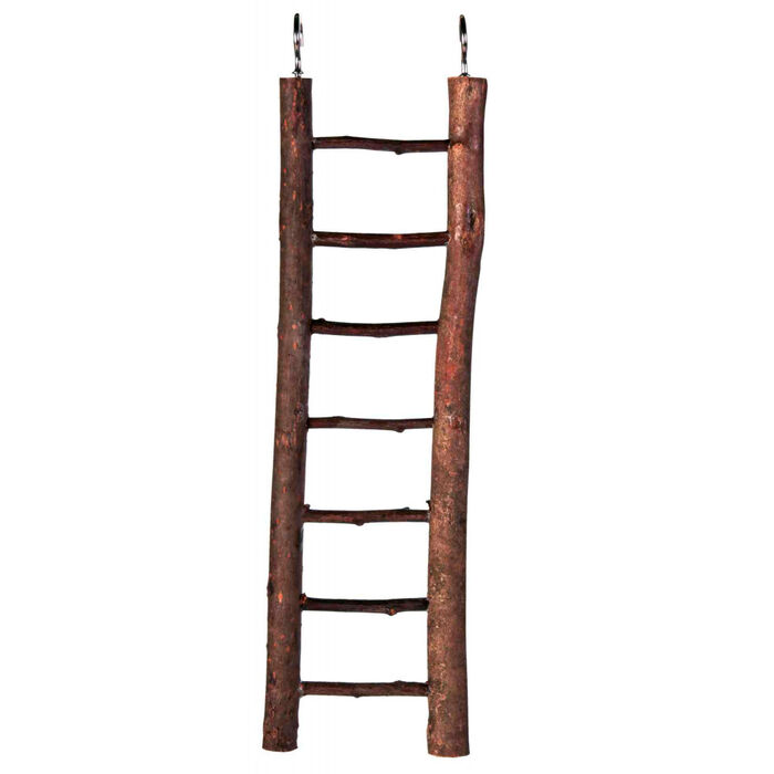 Escada C/ 7 Degraus Em Madeira Natural - 30 Cm