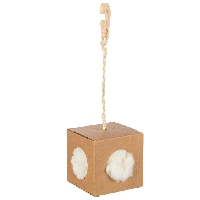 Caixa Cartao C/ Fibras Kapok 9X9X9 Cm / 6 Gr