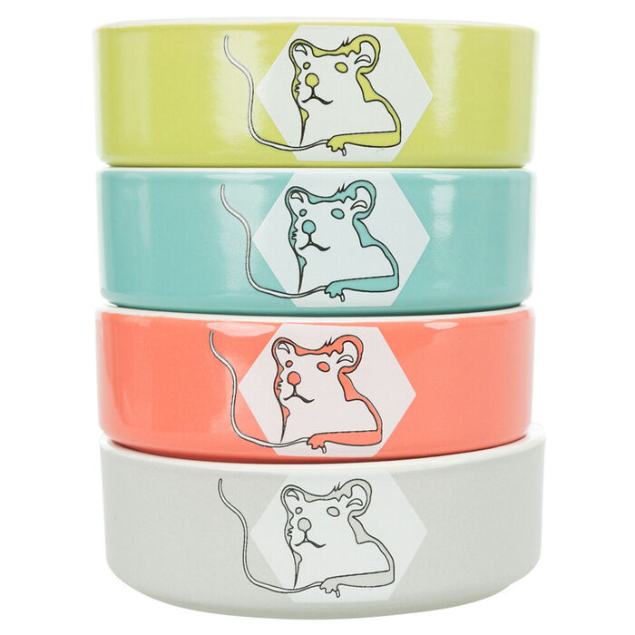 Gamela Em Ceramica Hello Comic P/ Hamsters 90 Ml / Ø 8 Cm