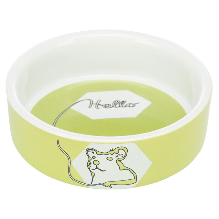 Gamela Em Ceramica Hello Comic P/ Hamsters 90 Ml / Ø 8 Cm
