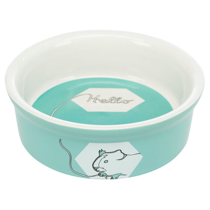 Gamela Em Ceramica Hello Comic P/ Porq. India 240Ml/Ø 11Cm