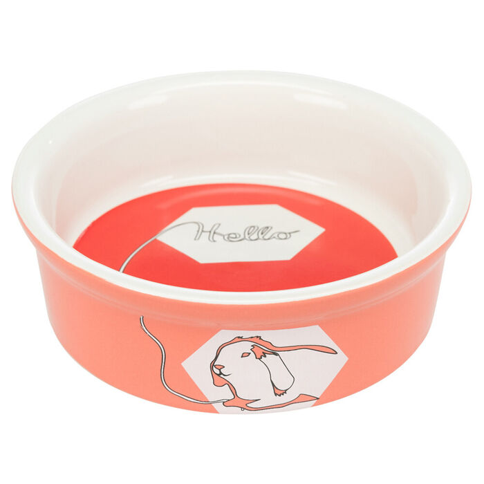 Gamela Em Ceramica Hello Comic P/ Coelhos 240 Ml / Ø 11 Cm