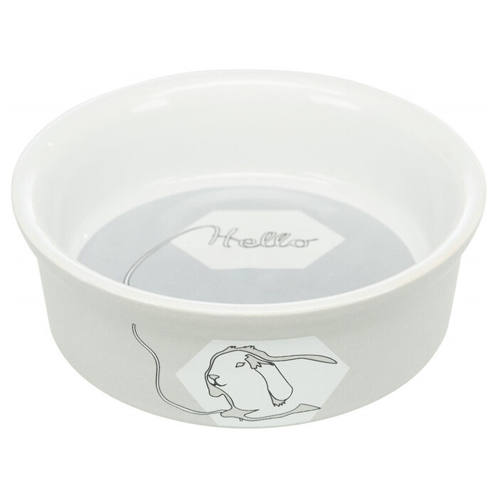 Gamela Em Ceramica Hello Comic P/ Coelhos 240 Ml / Ø 11 Cm