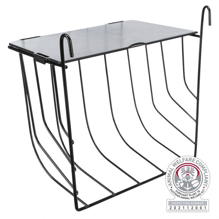 Suporte De Pendurar Em Metal Para Feno 20X18X12 Cm (Preto)