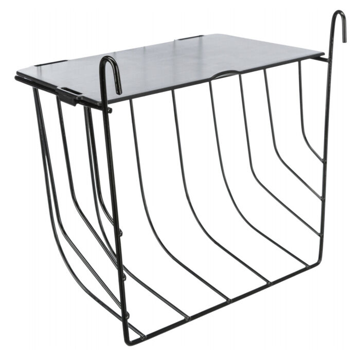 Suporte De Pendurar Em Metal Para Feno 20X18X12 Cm (Preto)