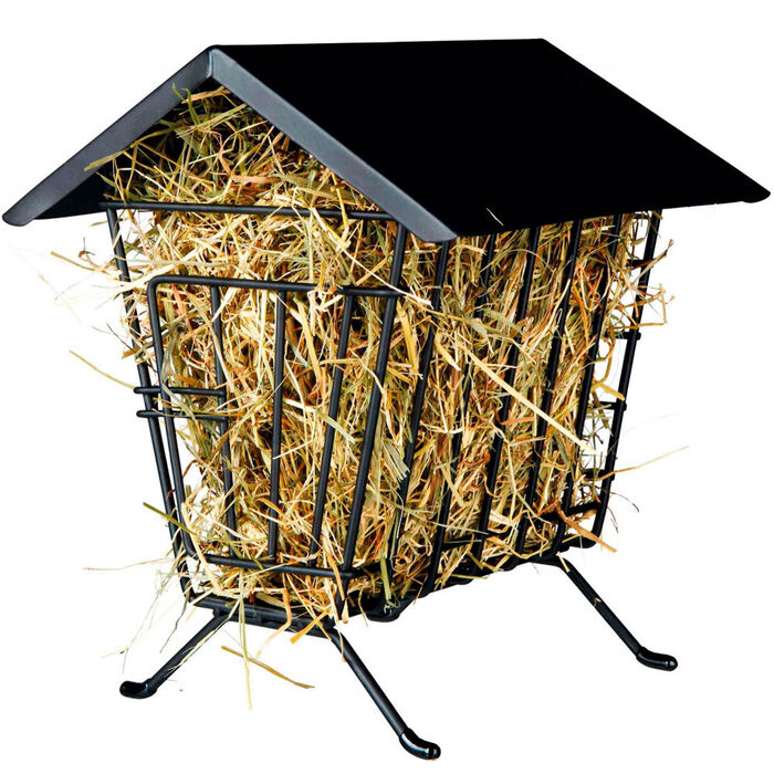 Porta Feno Em Metal 20X23X20 Cm (Preto)