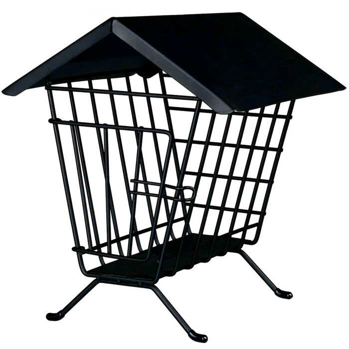 Porta Feno Em Metal 20X23X20 Cm (Preto)