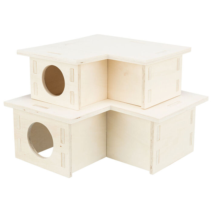 Abrigo Em Madeira C/ 3 Divisorias 25X10X25 Cm
