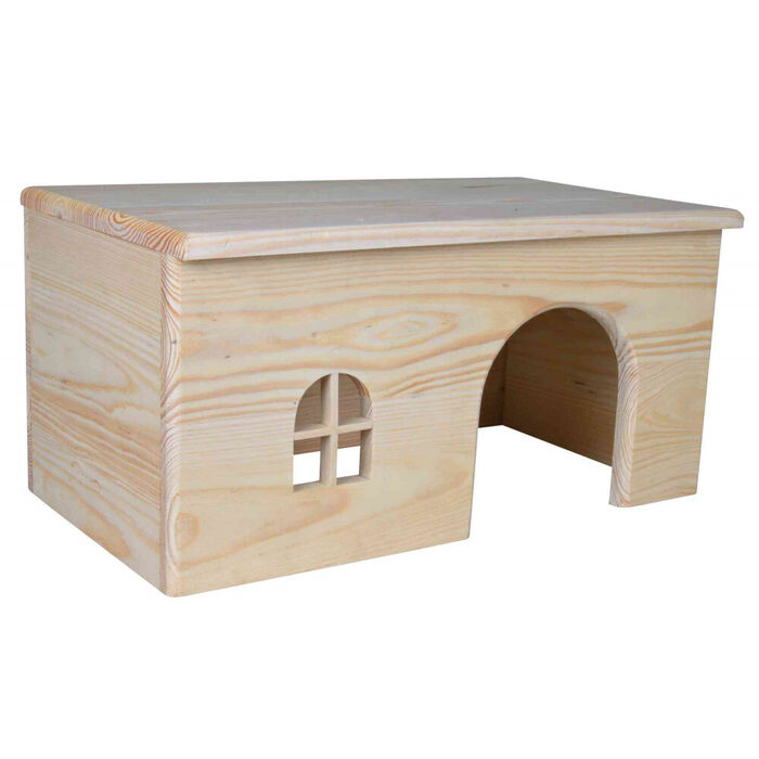 Casa Em Madeira De Pinho P/ Coelhos 40X20X23 Cm