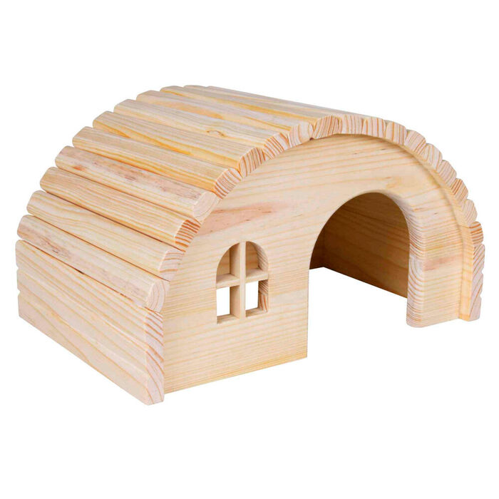 Casa Em Madeira De Pinho P/ Ratos E Hamsters 19X11X13Cm