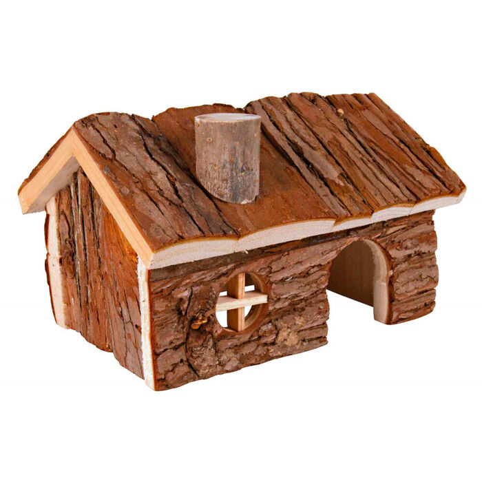 Casa Hendrik C/ Chamine Em Madeira P/ Hamsters 20X17X12 Cm