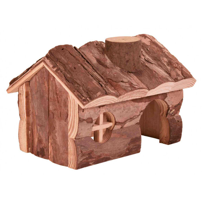 Casa Hendrik C/ Chamine Em Madeira P/ Hamsters 14X11X11 Cm