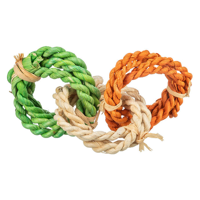 Argola Em Fibras Milho P/ Porq. India/Coelhos Ø 6X15 Cm