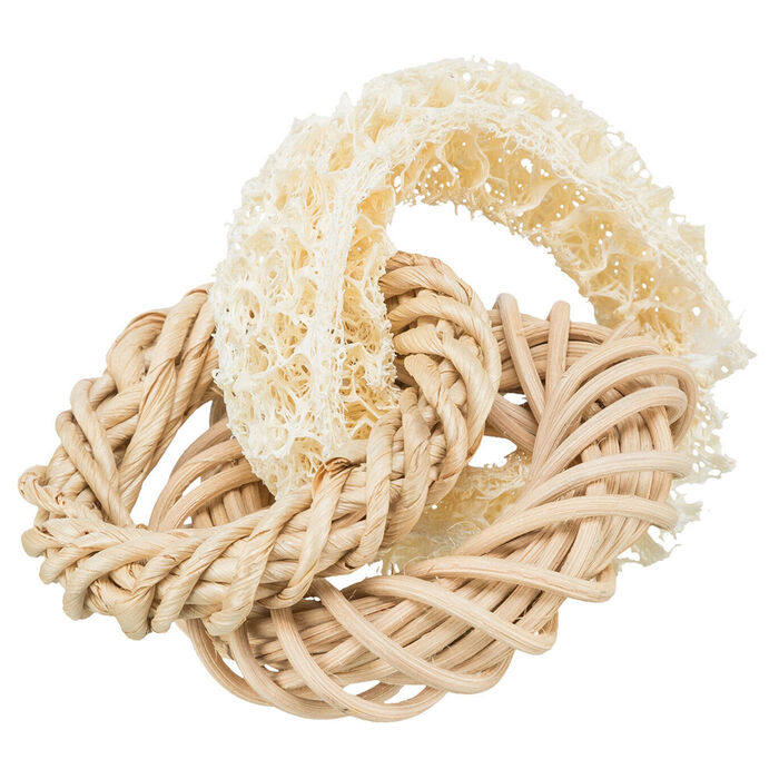 Argola Em Lufa/Vime/Fibras Milho P/ Roedores Ø 13 Cm
