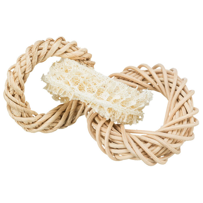 Argola Em Lufa/Vime/Fibras Milho P/ Roedores Ø 13 Cm