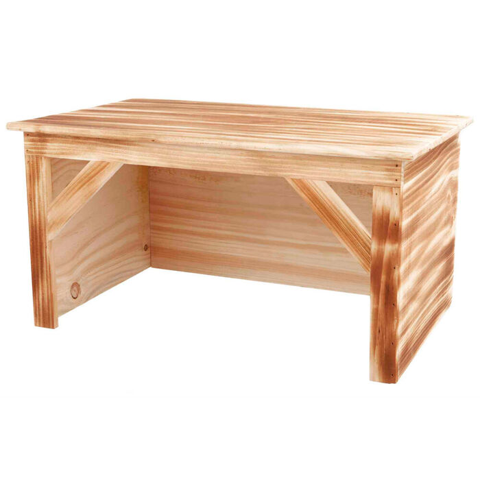 Casa Em Madeira Flamejada P/ Roedores 50X26X31 Cm