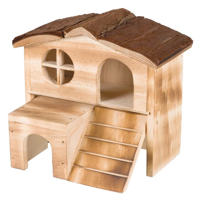Casa Kajsa Em Madeira Natural Flamejada 17X15X13 Cm