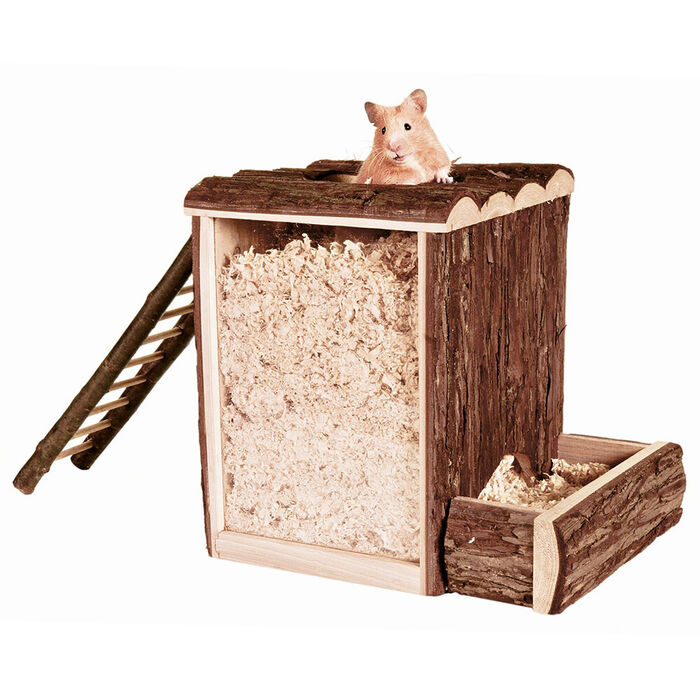 Torre Em Madeira P/ Escavar P/ Hamsters E Peq. Roedores