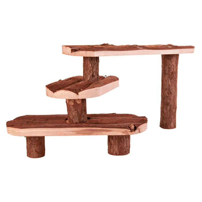Escadas Em Madeira Natural P/ Roedores 38X24 Cm