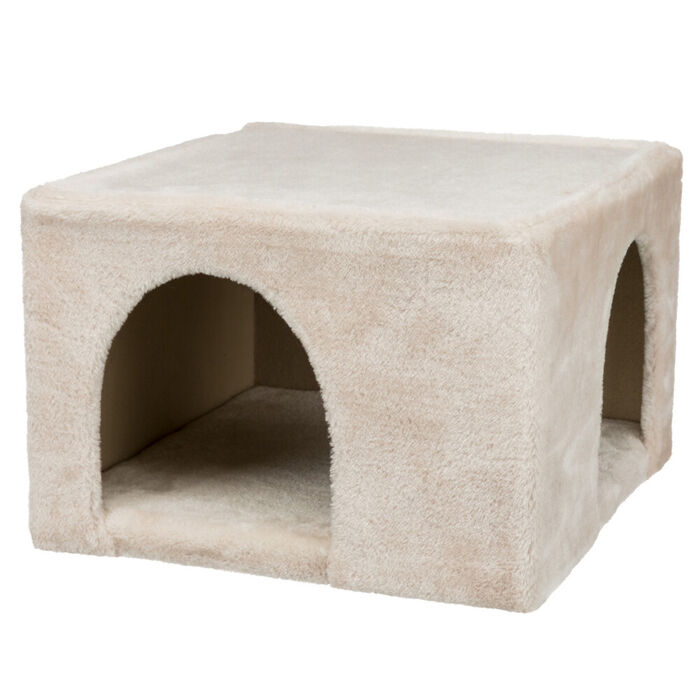 Nicho C/ 2 Entradas P/ Coelhos Anoes 36X25X36 Cm (Bege)