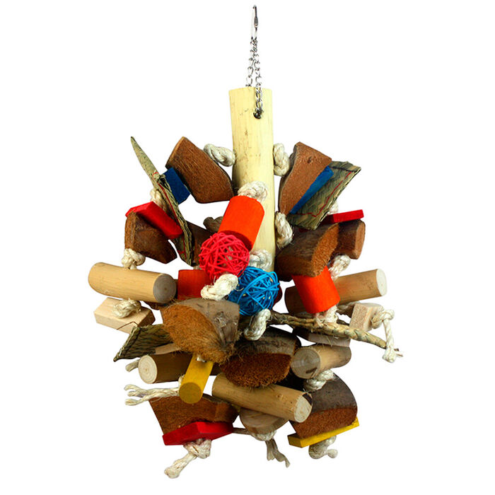 Brinquedo P/ Aves Colorido Fun 40 Cm