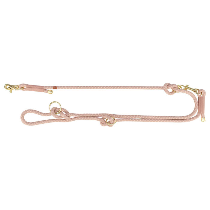 Trela Ajust. Soft Rope (S-Xl) 2,00Mt/Ø10Mm(Rosa/Rosa Cl.)