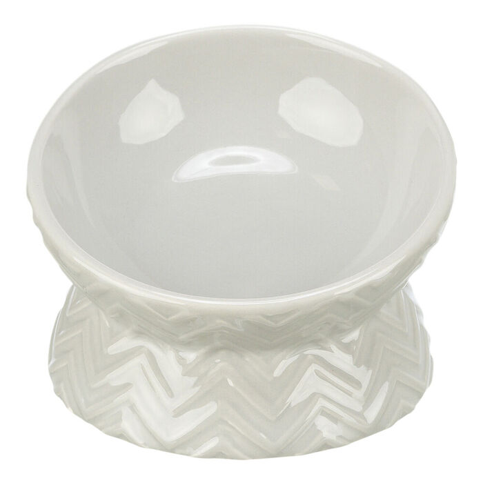 Gamela Elevada Em Ceramica P/ Gatos 0,15 Lt/Ø 13 Cm (Caqui)