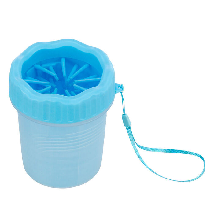 Limpador De Patas C/ Cerdas Em Silicone - Tam. S-M (Azul)