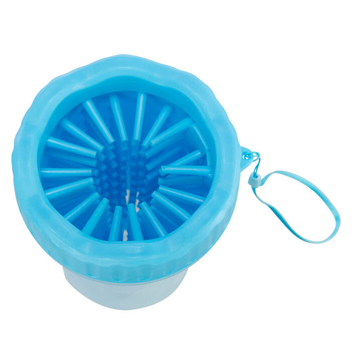 Limpador De Patas C/ Cerdas Em Silicone - Tam. M-L (Azul)