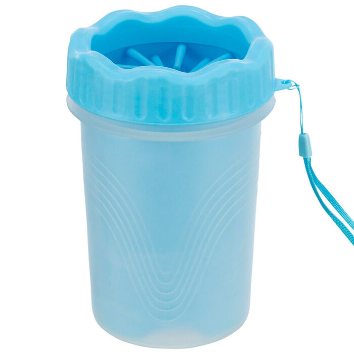 Limpador De Patas C/ Cerdas Em Silicone - Tam. M-L (Azul)