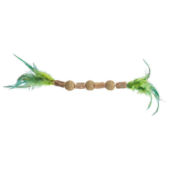 Corrente De Matatabi C/ Bolas De Catnip E Penas 38 Cm