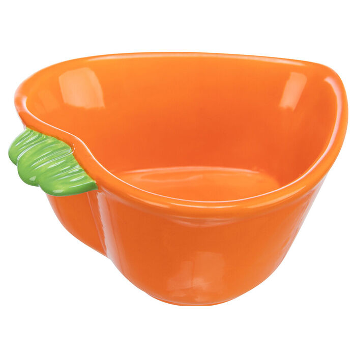 Gamela Em Ceramica Cenoura P/Porq. India/Coelhos 180 Ml