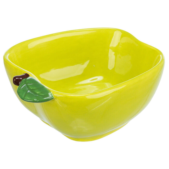 Gamela Em Ceramica Maça P/Porq. India/Coelhos 180 Ml