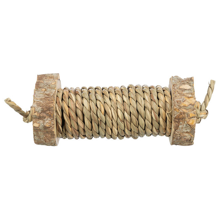 Rolo P/ Brincar C/ Corda De Algas/Madeira - Ø5X18 Cm