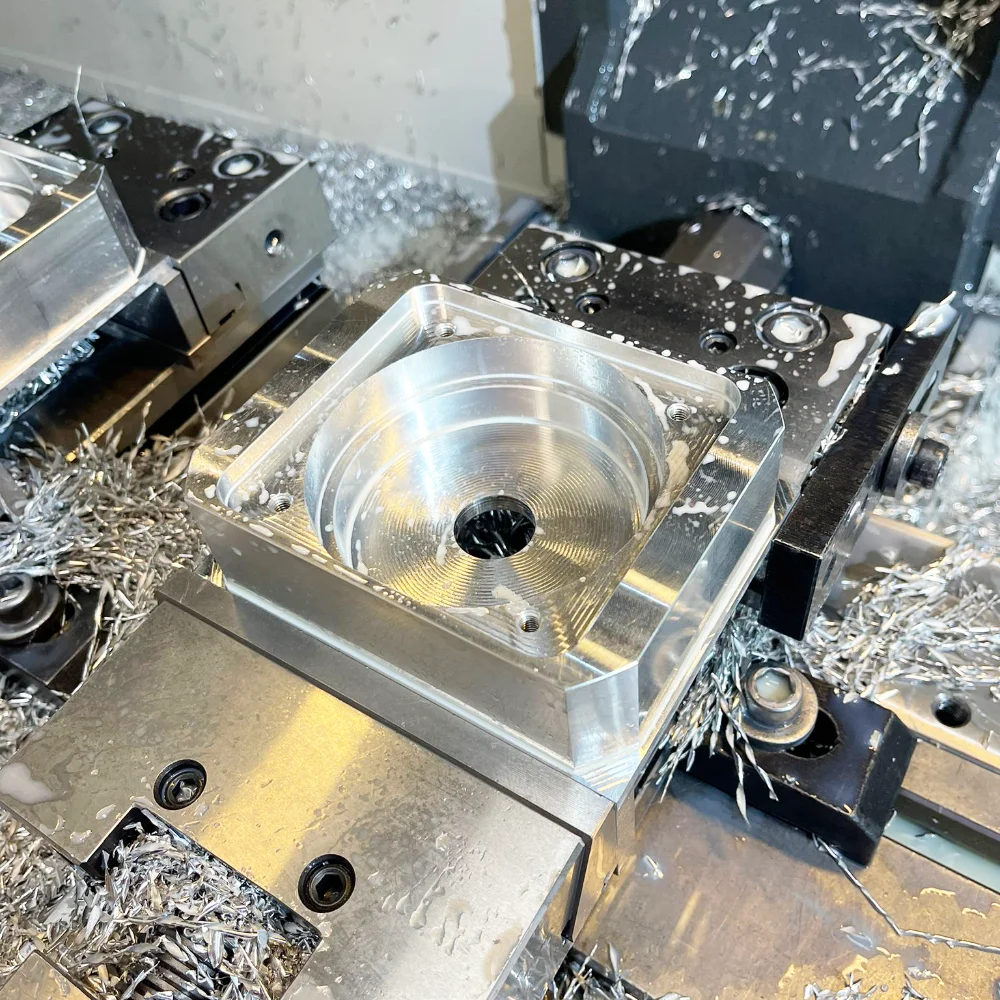 Batch of CNC turned and milled aluminium parts, manufactured by V Laser On in Porto Portugal for European machinery manufacturers