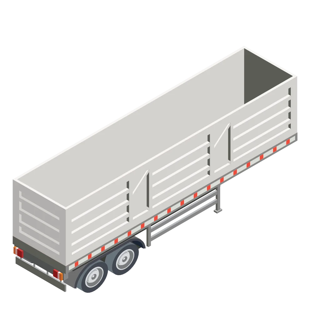 Icon of a truck semi-trailer, representing logistics or transportation.