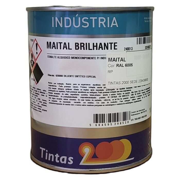 MAITAL TINTA ESM. S/R RAL 6005 1L