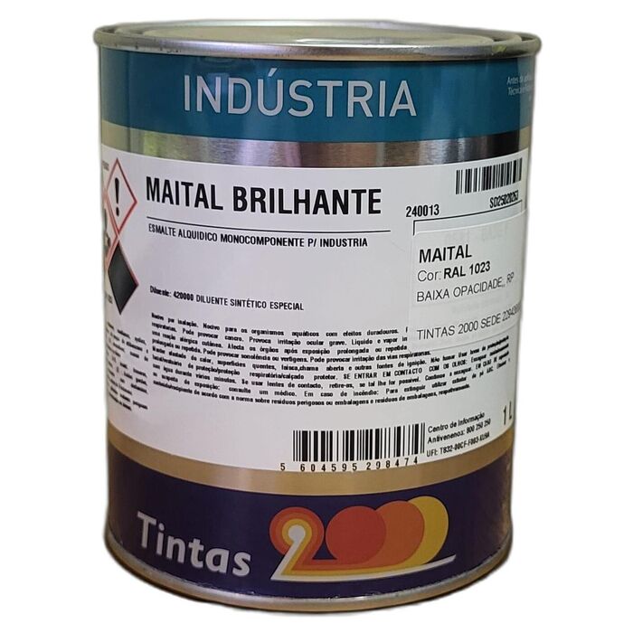 MAITAL ESMALTE BRILHANTE - RAL 1023 - 1L