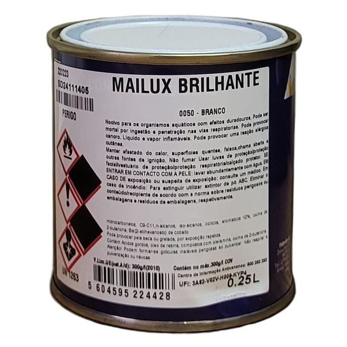 TINTA ESMALTE MAILUX BRILHANTE - 1/4L