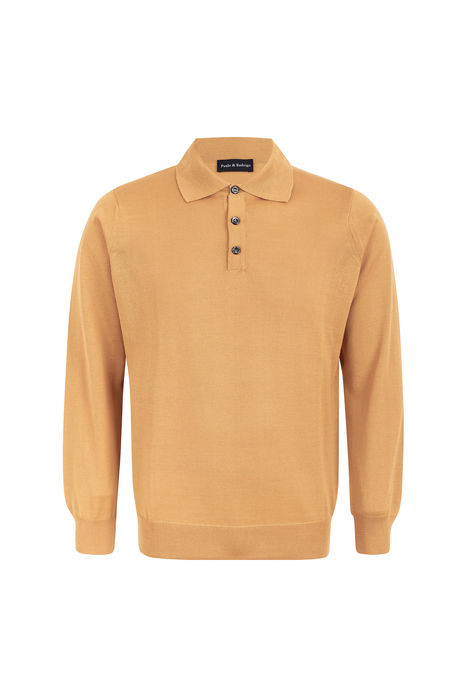 3-Button Polo Shirt, Merino Wool, Regular Fit