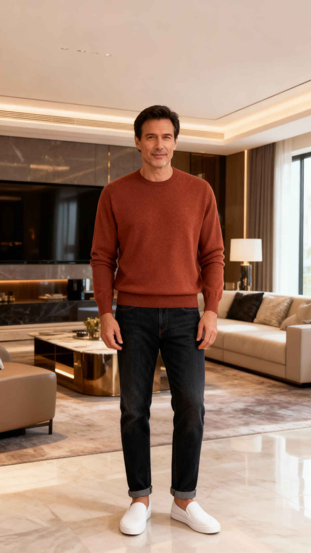 Lambswool Sweater with elbow pads 7