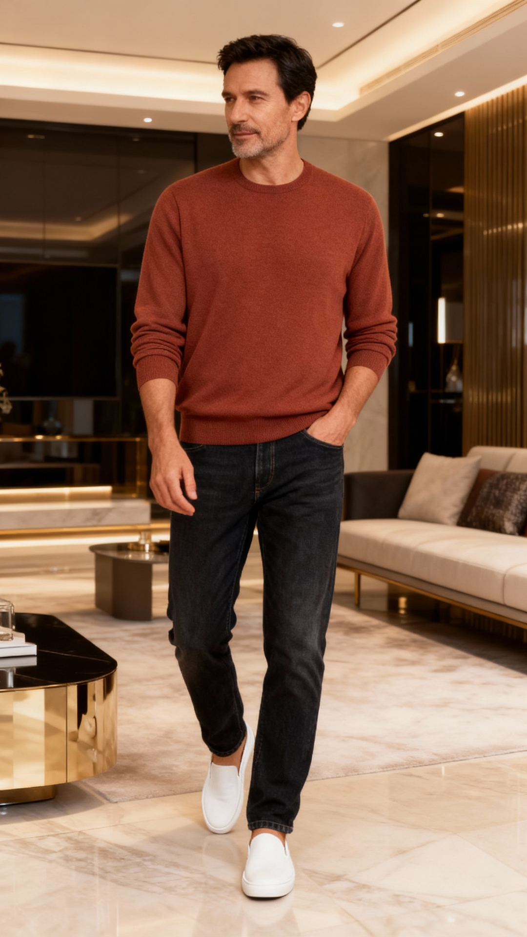 Lambswool Sweater with elbow pads 5
