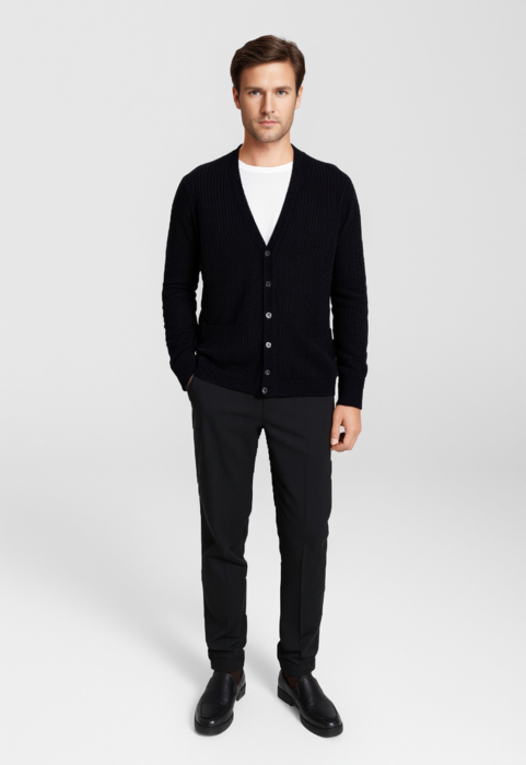 Button-up Jacket, Jersey Knit, Regular Fit