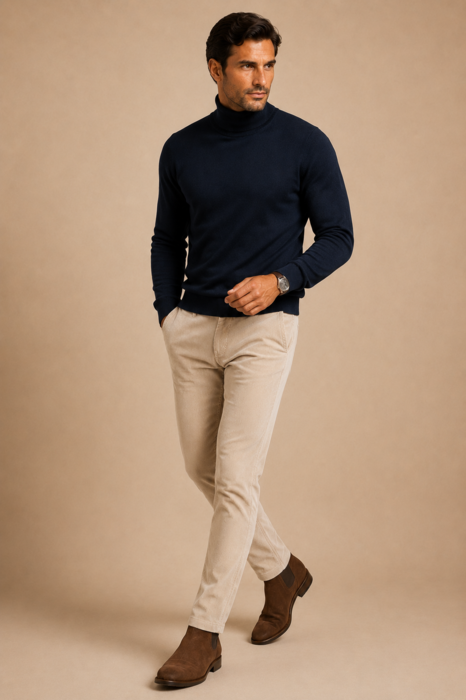 Turtleneck, Merino wool, Regular fit