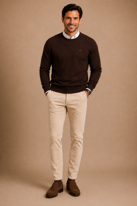 Lambswool Sweater with elbow pads