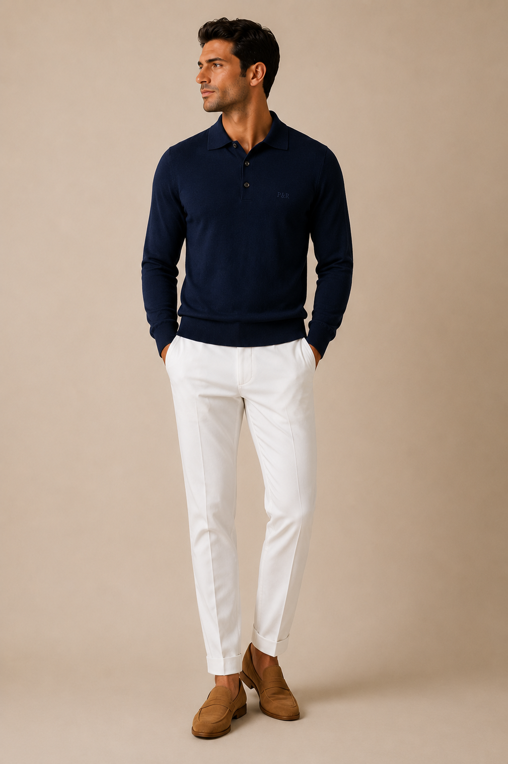 3-Button Polo Shirt, Merino Wool, Regular Fit 22
