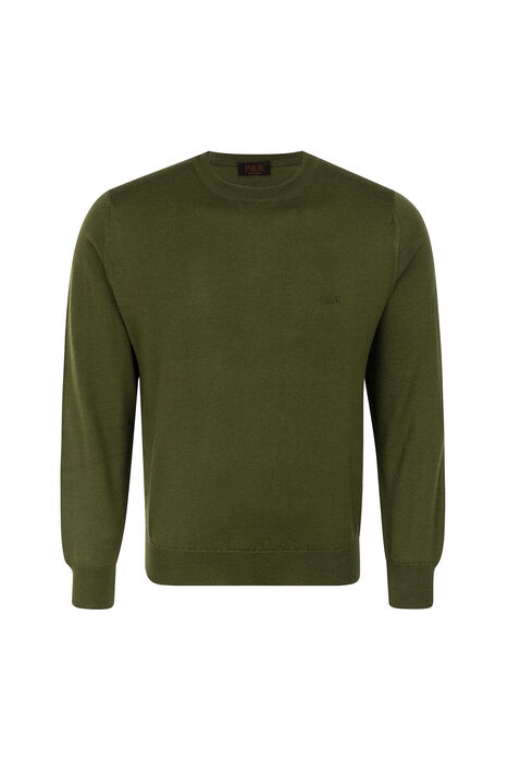 Men's Round Neck Sweater, 100% Extra Fine Merino Wool