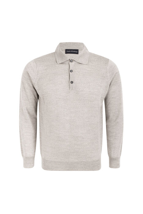 Special Sizes, 3 Button Polo Shirt, Merino Wool, Regular Fit