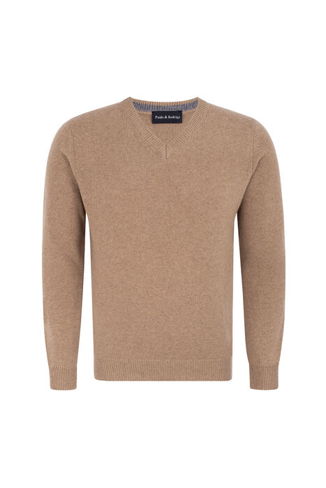 Pullover em Lambswool, Malha Jersey, Regular Fit
